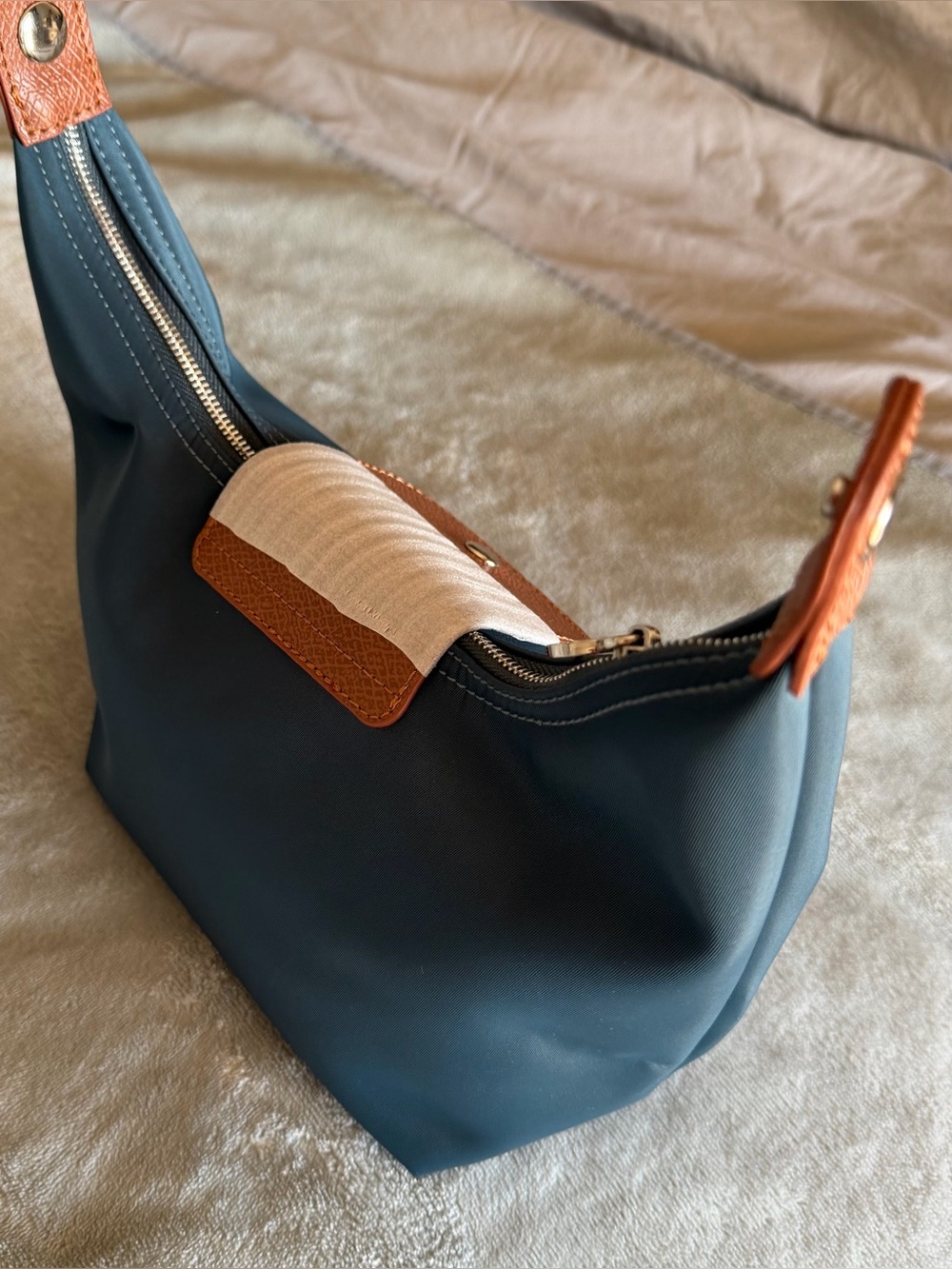 DURV Indigo and Brown Mini Handbag - Picture 12 of 16